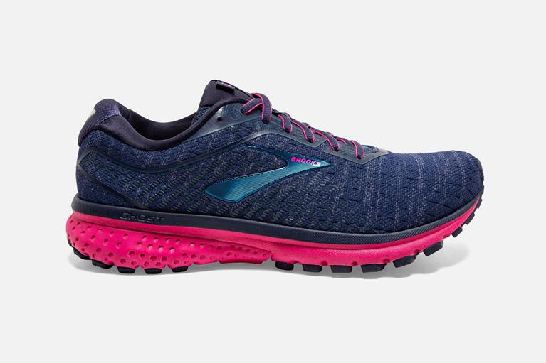 Brooks Womens Ghost 12 Road Running Shoes - Blue (123985-VNS)